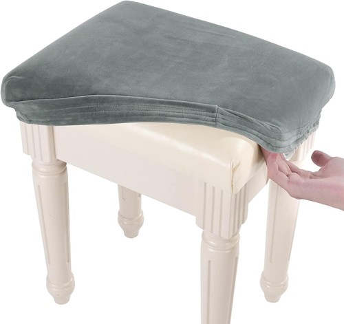 Soft velvet rectangle stool - velvet,