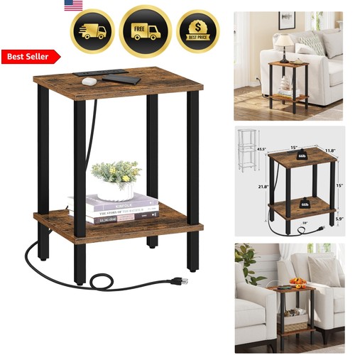 End table with charging - with,